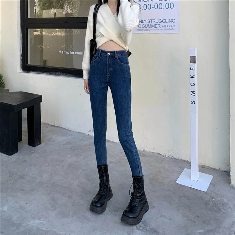 

N5932 The new tight-fitting slim-fit all-match straight pencil feet pants jeans