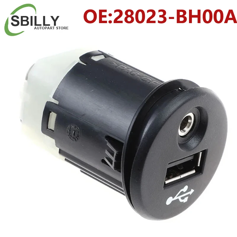 

28023-BH00A 28023BH00A Автоматический автоматический USB-порт AUX для Nissan Juke Qashqai XTrail Micra Note NV200 USB AUX Port