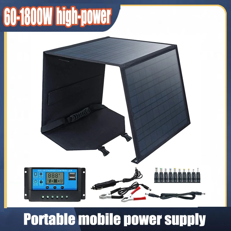

Mobile Power Companion Green Energy Photovoltaic Power Generation Portable Mobile Outdoor Camping 60W-1800W Solar Folding Bag