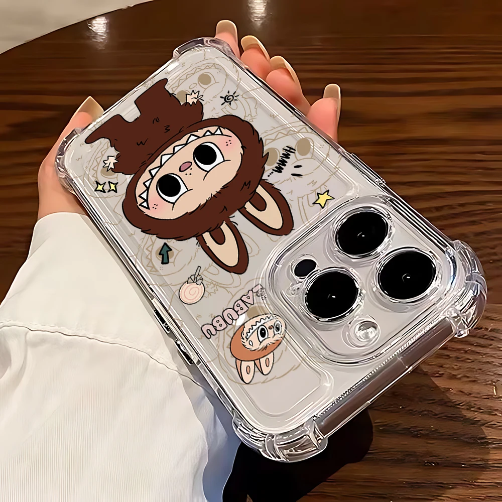 Cartoon New Doll Labubus Phone Case For Xiaomi Redmi 14C 13C 12C K50 K40 Note 13 12 11 10 9S 4G 5G Anti Fall Clear Back Cover