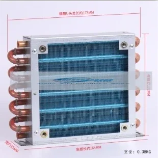 Koelkast Condensor 7 мм Koperen Buis Алюминиевый плавник Kleine Радиатор Luchtgekoelde Watergekoelde Algemene Koeling