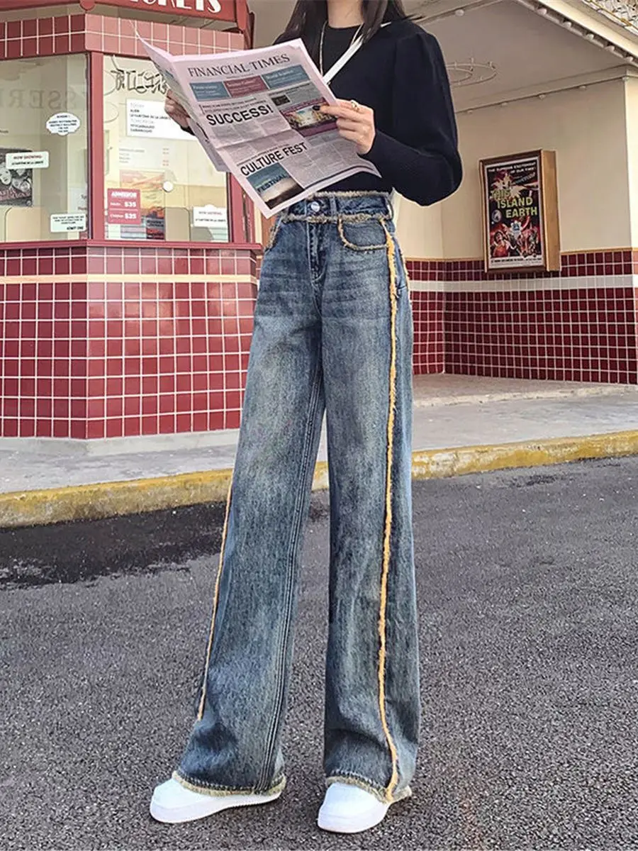 

Cool Women Hip Hop Cargo Pants Fashion Harajuku Oversized Baggy Jeans Femme Kpop Summer Loose Straight High Street Jeans Boys