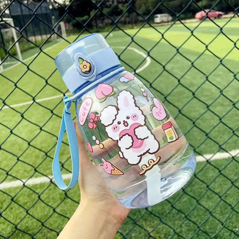 

Ladies Large Capacity Water Cup high temperature resistant Straw Water Cup Drop Resistant Student Portable Cute Summer Cup carto