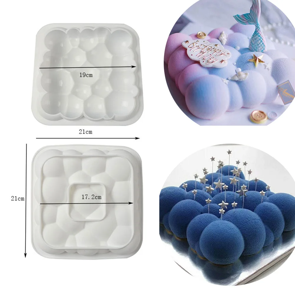 

Cloud bubble Cake Mold Moon Mould Non-stick DIY Homemade Heart Shape Baking Tools Mousse Dessert Silicone Kitchen Food Grade