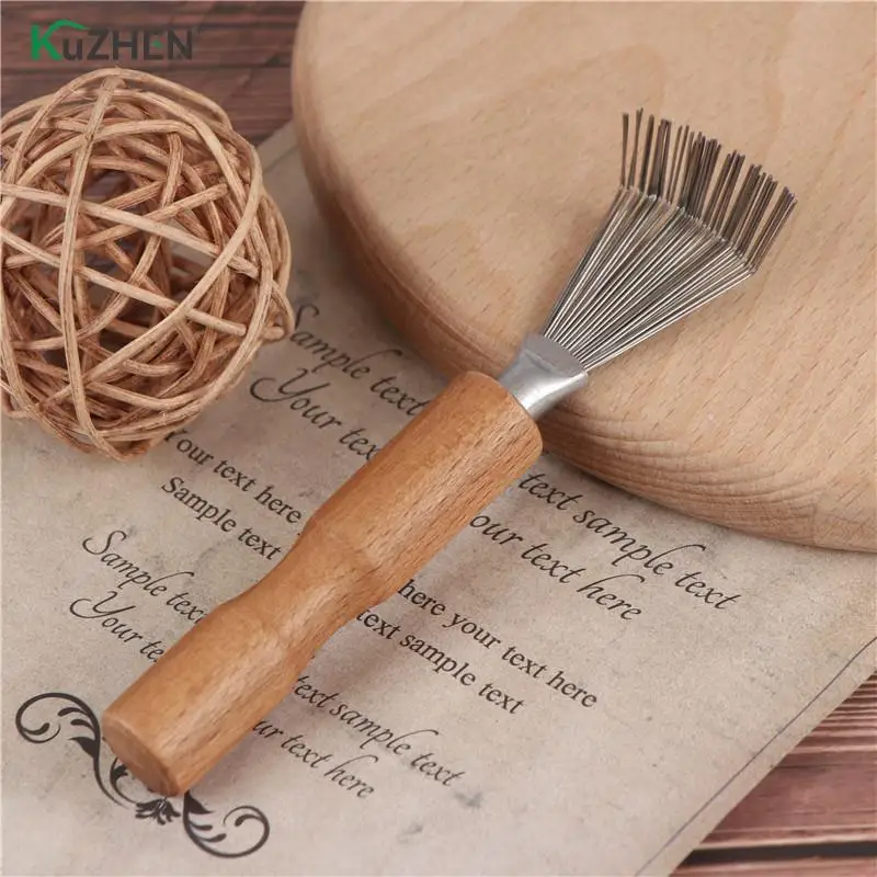 

1pc Hair Brush Comb Cleaner Tool Wooden Delicate Cleaning Removable Handle