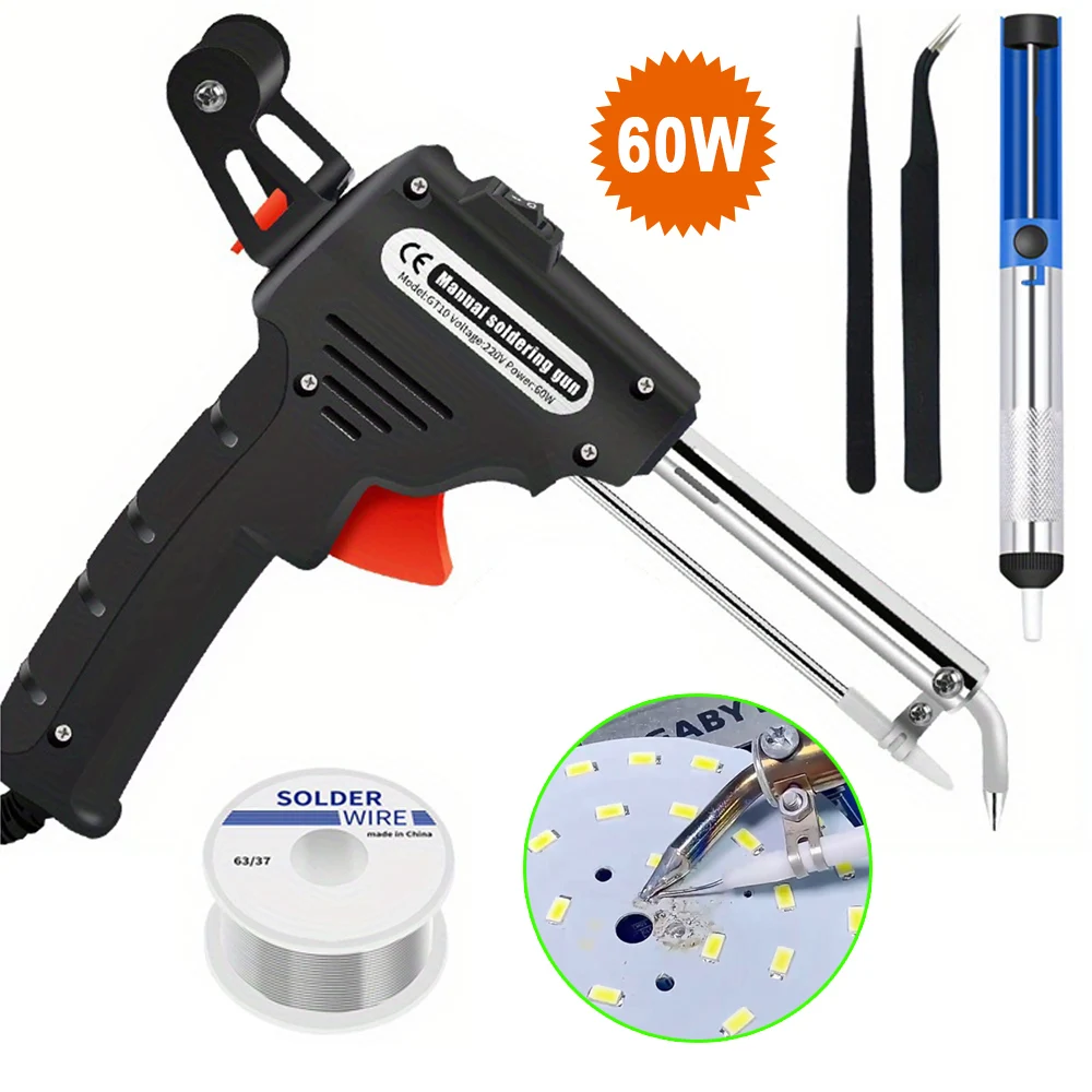 Электрический паяльник ручной с внешним нагревом 60 Вт 220 В оловянный пистолет для