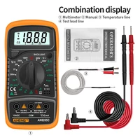 professional digital multimeter acdc ammeter volt ohm tester meter multimetro with thermocouple lcd backlight portable