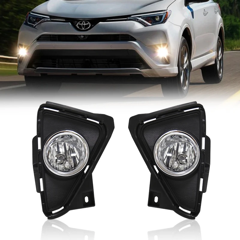 

Car Headlight DRL Daytime Running Light For Toyota RAV4 2016 2017 2018 Automobile Front Fog Lamp With Wires Switch Relay Parts