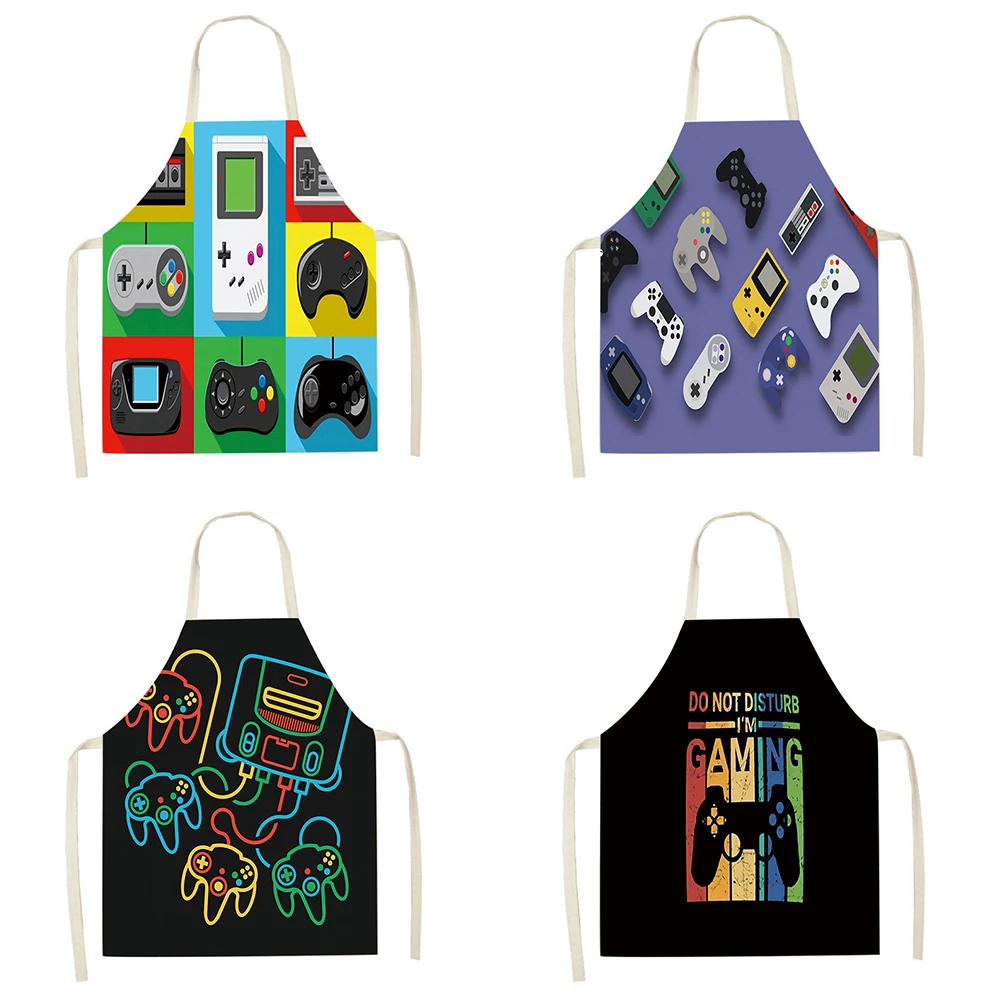 

Новый фартук для игрового контроллера, фартук для украшения кухни, аксессуары для домашнего приготовления пищи, фартуки для женщин 47x38 см, 68x55 см, фартук
