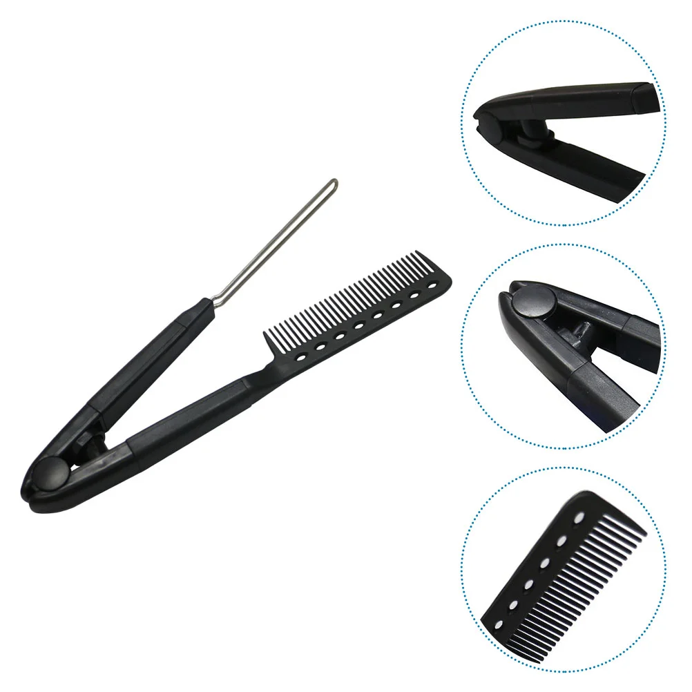 

1pc Flat Iron Comb Heated Comb for Women Men Wet and Dry Hair Flat Styling Comb Straightening Brush Comb