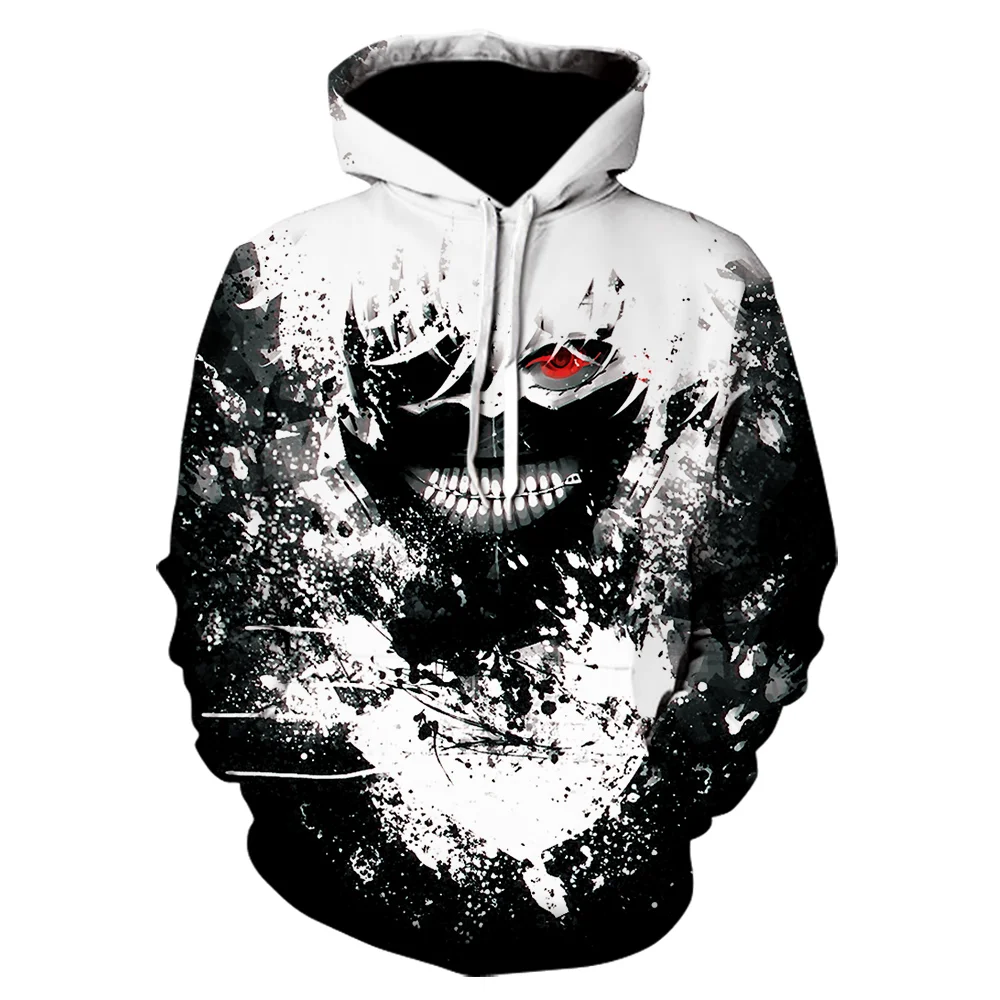 

2022 New Fashion Tokyo Ghoul Anime Hoodies Graffiti Hip Hop Unisex Comfortable Creativity Casual Oversized spring and autum Ca