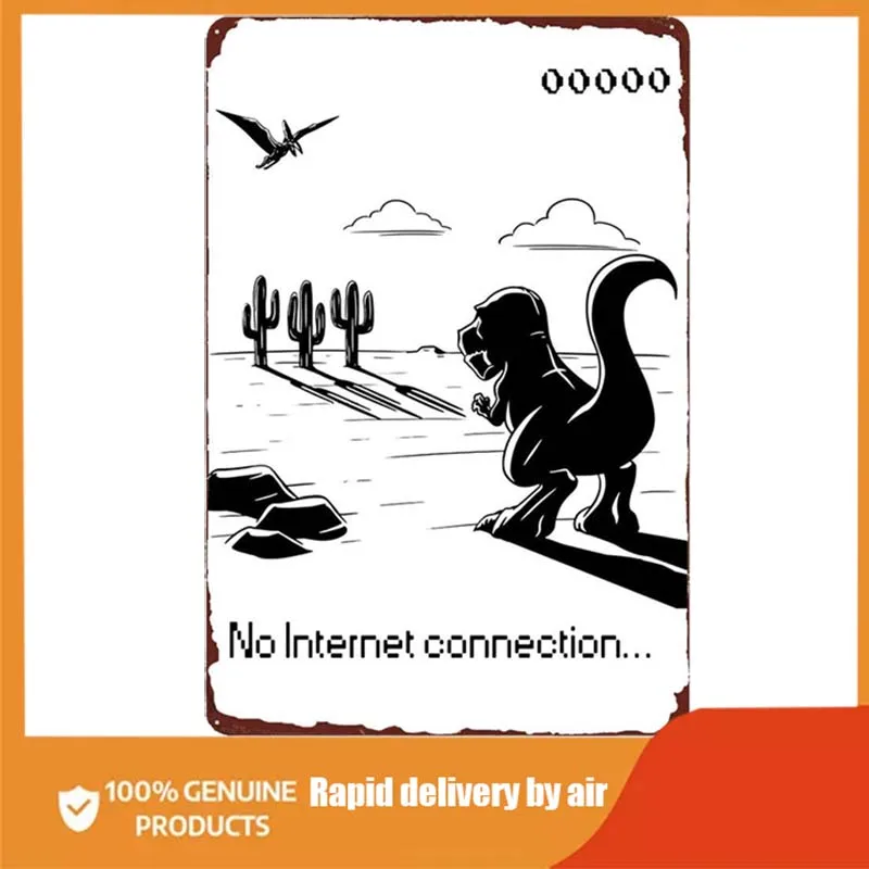 

Металлический знак без подключения к Интернету, винтажный постер для видеоигр, игровые настенные наклейки, декор для игровой комнаты, забав...