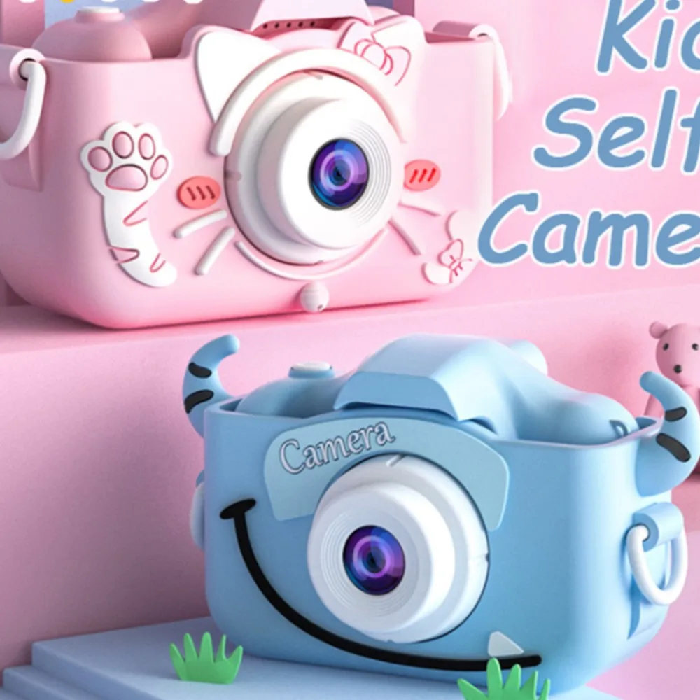 

Детская цифровая камера с 2-дюймовым HD экраном, мультяшная камера s, видеорегистратор, видеокамера, детский подарок на день рождения, игрушки...