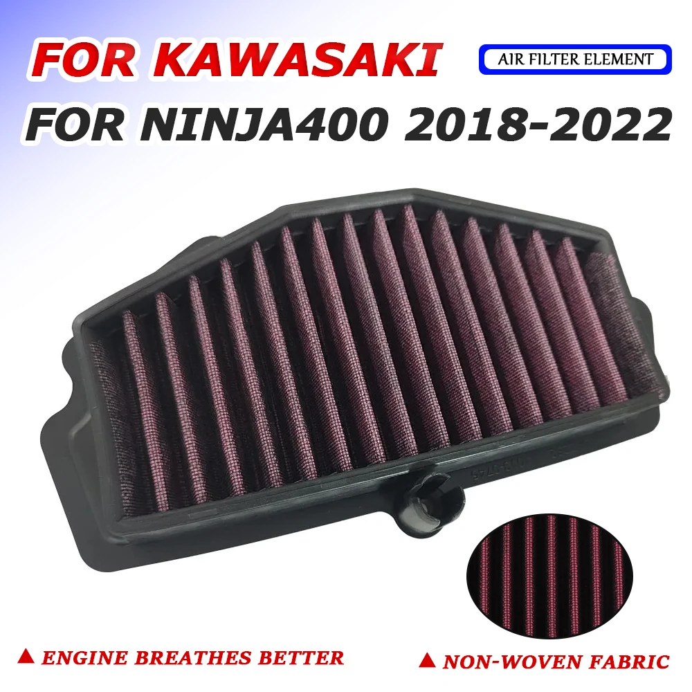 

For Kawasaki NINJA400 NINJA 400 2018 2019 2020 2021 2022 Motorcycle Accessories Air Filter Intake Cleaner Air Element Cleaner