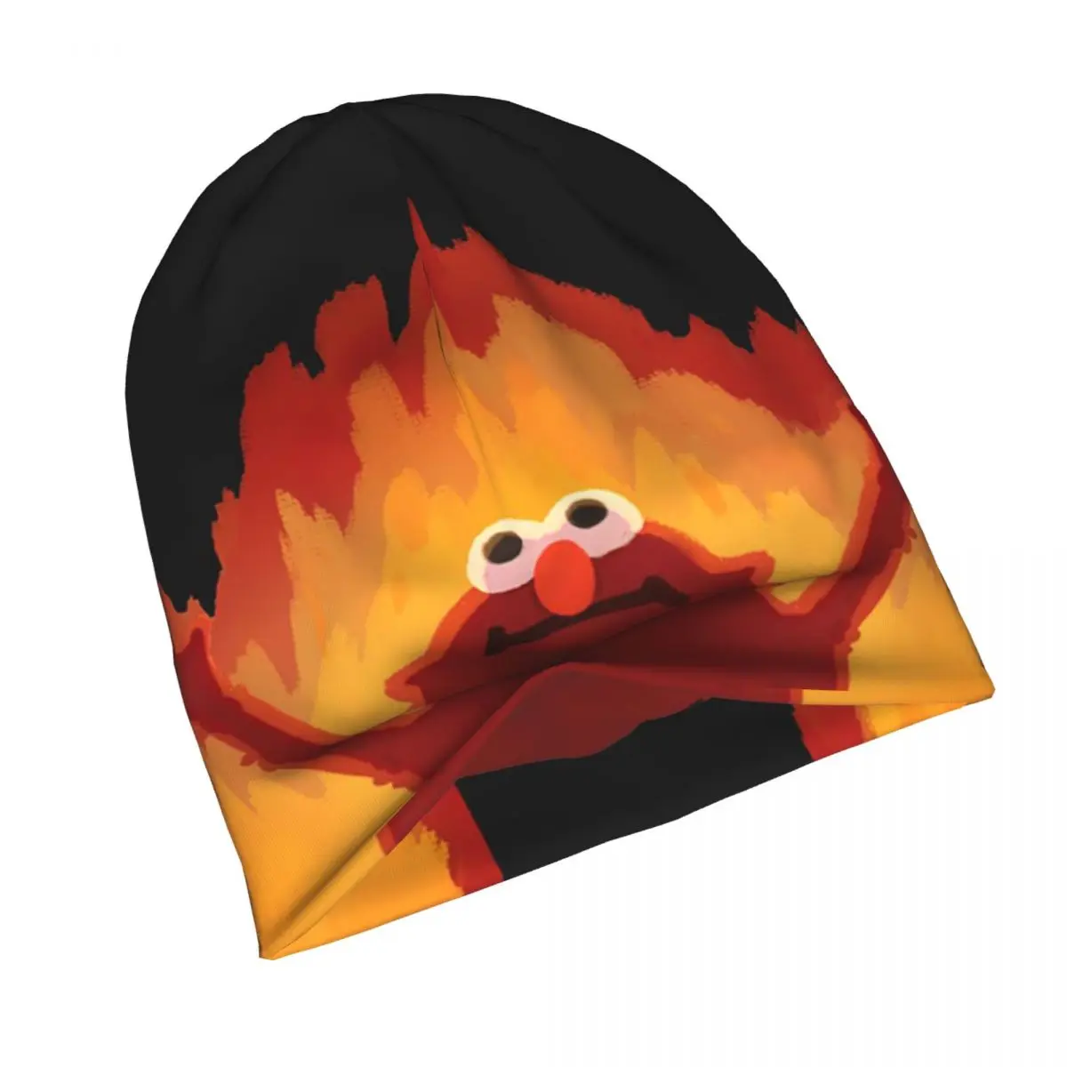 Фото Hellmo Elmo On Fire Теплая вязаная шапка-бини, модная шапка для осени и зимы, уличная шапка для взрослых унисекс. №3