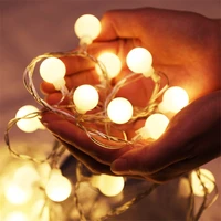 2m 5m 10m cherry balls led fairy string lights battery usb operated wedding lights christmas outdoor room garland decoration