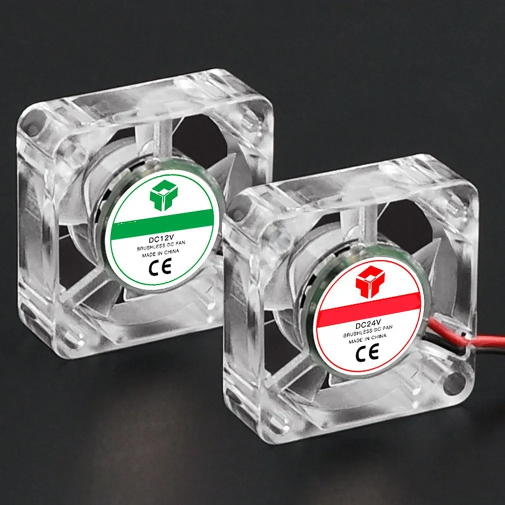 

2510 3010 4010 Cooling Fan LED Light Cooler Fan Luminous Hydraulic Bearing Fan Mini 12V/24V Radiator 3D Printer Parts