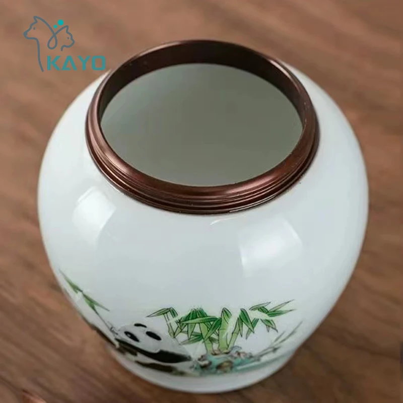 Керамические урны для кремации с пандой керамика ручной работы урна в китайском