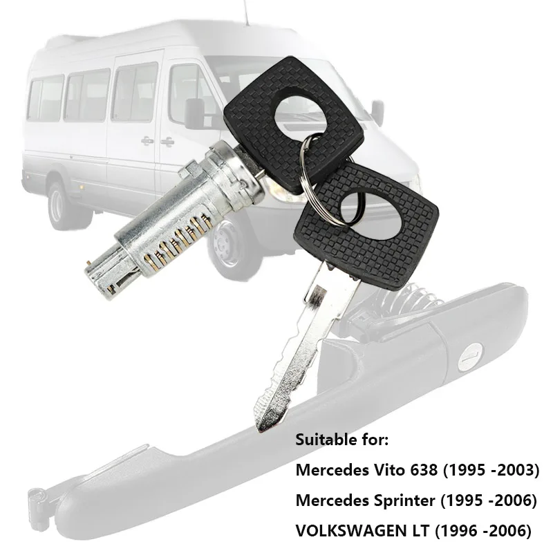 

CAR DOOR LOCK BARRELS WITH 1 Lock Cylinders 2 Keys FOR MERCEDES BENZ VITO W638 Mercedes Sprinter VOLKSWAGEN LT 6707600205