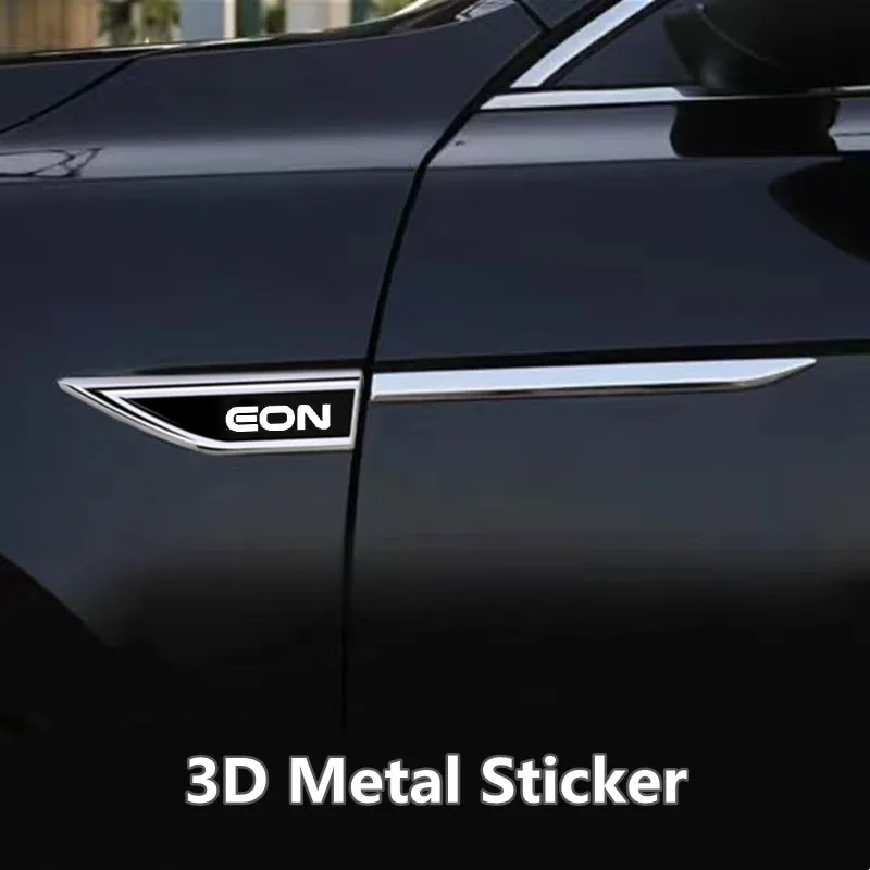 

2pcs 3D Metal Badge Car Fender Sides Blade Sticker Badge Sticker Auto Styling for EON Car Sticker Accessories