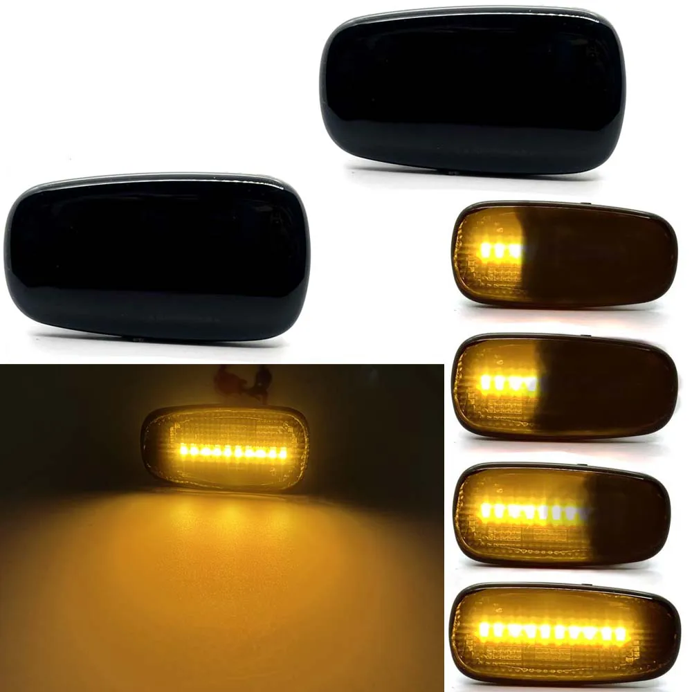 

2Pc Smoke Lens Dynamic LED Side Marker Light Turn Signal Lamp For Scion xB Scion xA (XP60) Lexus IS 200/300 (XE10) 430 (XF30)