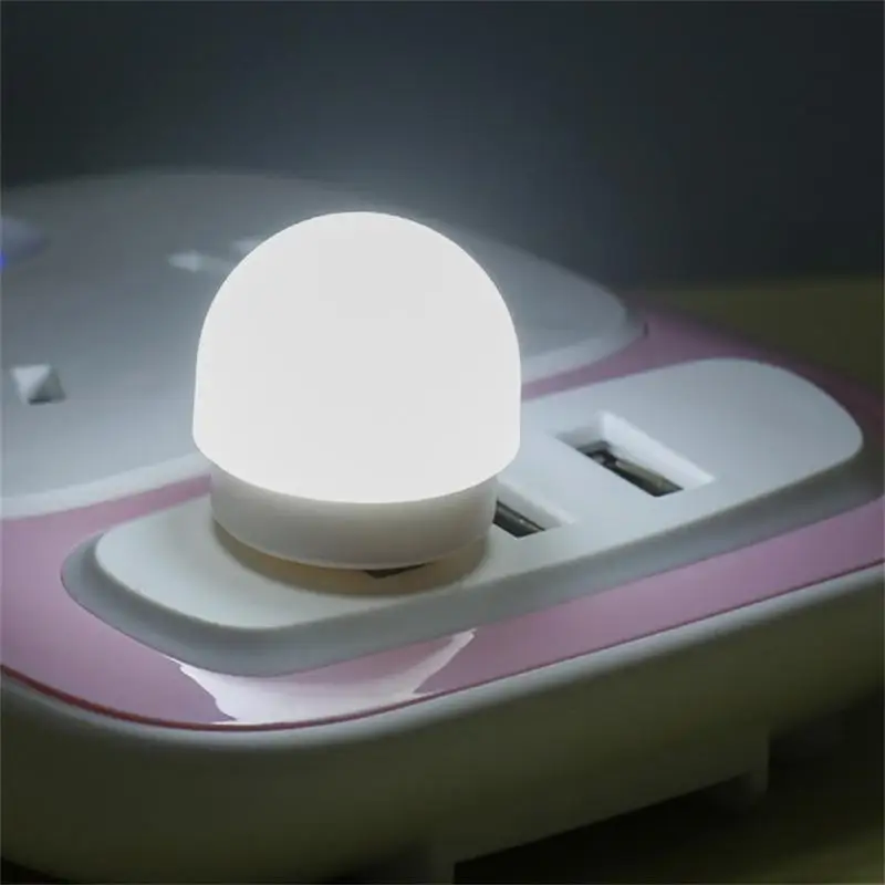 

USB Plug Lamp Computer Mobile Power Charging USB Small Book Lamps LED Eye Protection Reading Light Small Round Light Night Light