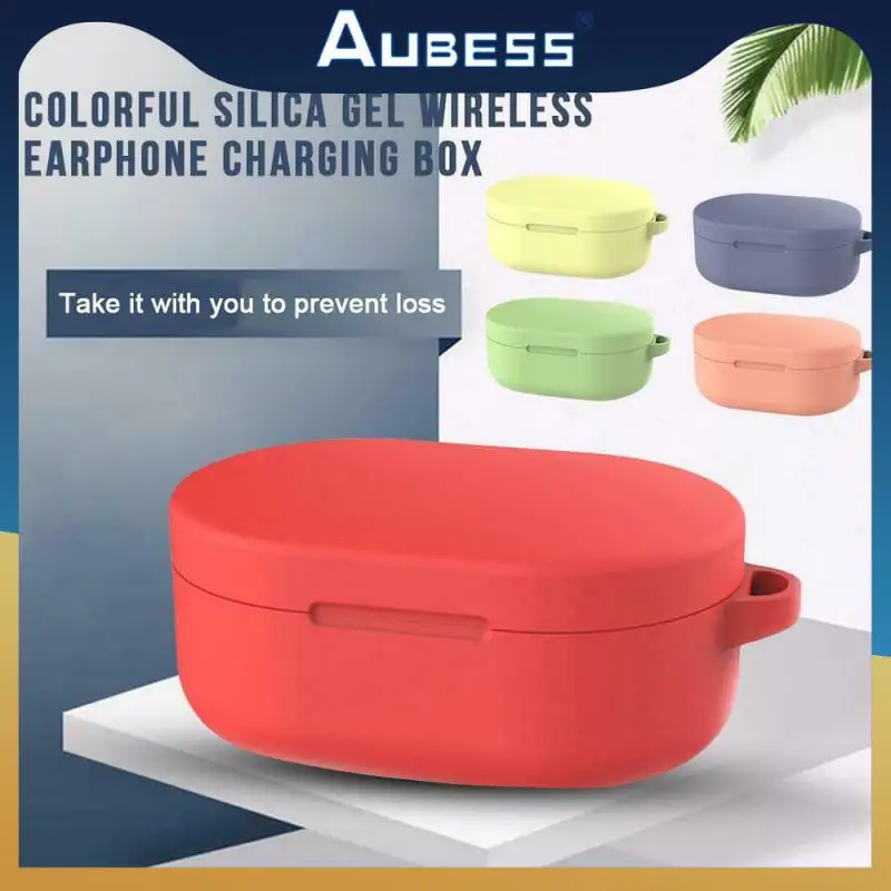 

Tpu Silicone Case Colorful Protective Case Tws Headphone Headphone Case Anti-drop Cover With Hook 2023 Soft Shell