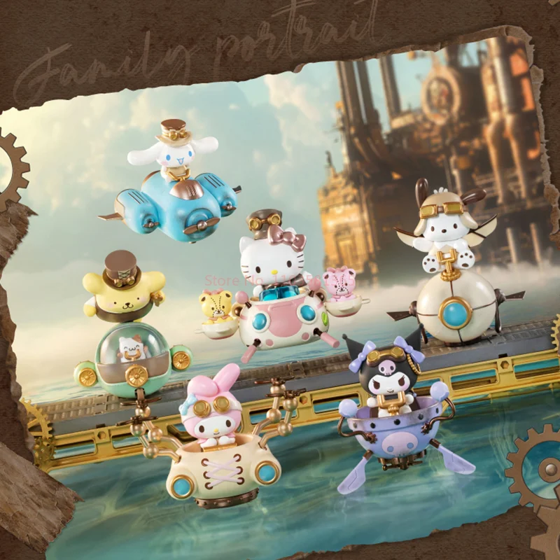 Sanrio Hello Kitty Kuromi Melody серия в стиле стимпанк слепая коробка игрушки куклы кавайные