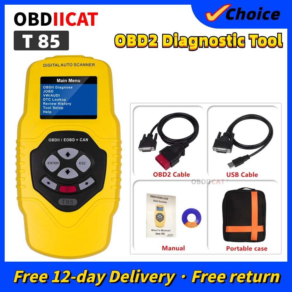 Считыватель кодов OBD2 Quicklynks T85 T 85 работает с OBDII/EOBD/JOBD Автомобильный сканер и