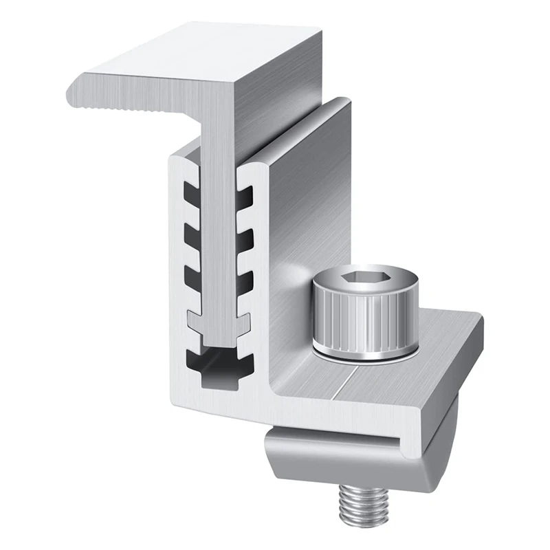 

Монтажные кронштейны для солнечных панелей, 4 упаковки, регулируемый зажим для концевой панели, алюминиевый кронштейн для солнечных панеле...