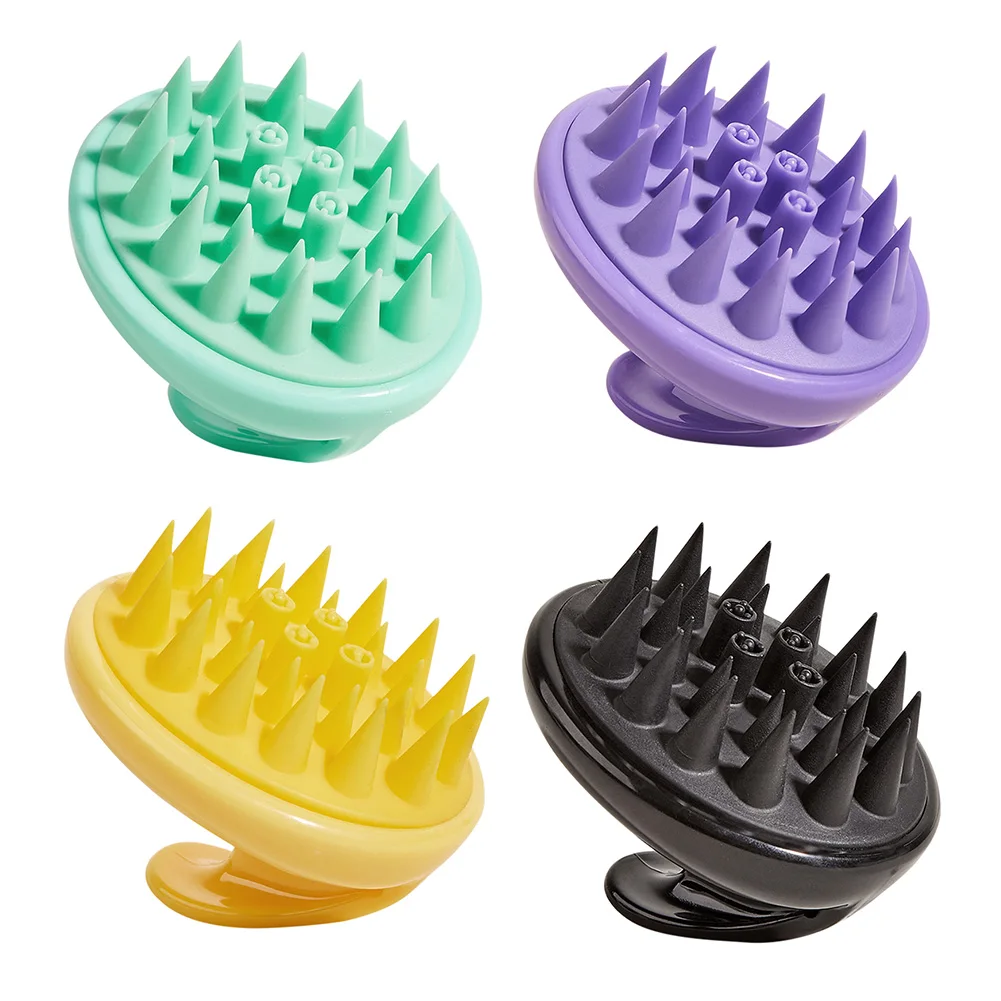 

Силиконовая Расческа для кожи головы, ручная круглая щетка для мытья волос, расческа для душа, уход за волосами