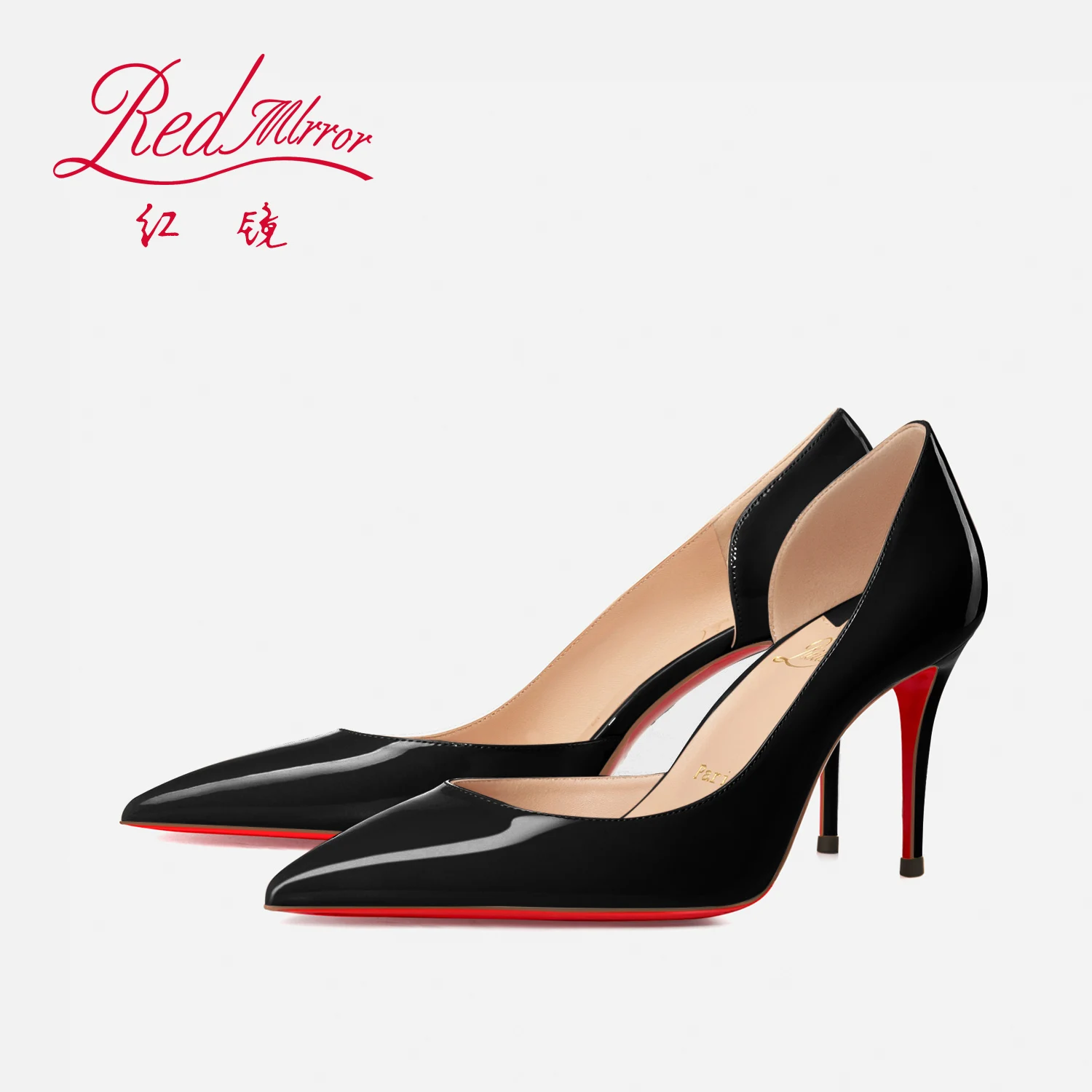 Туфли-лодочки женские на высоком каблуке с острым носком