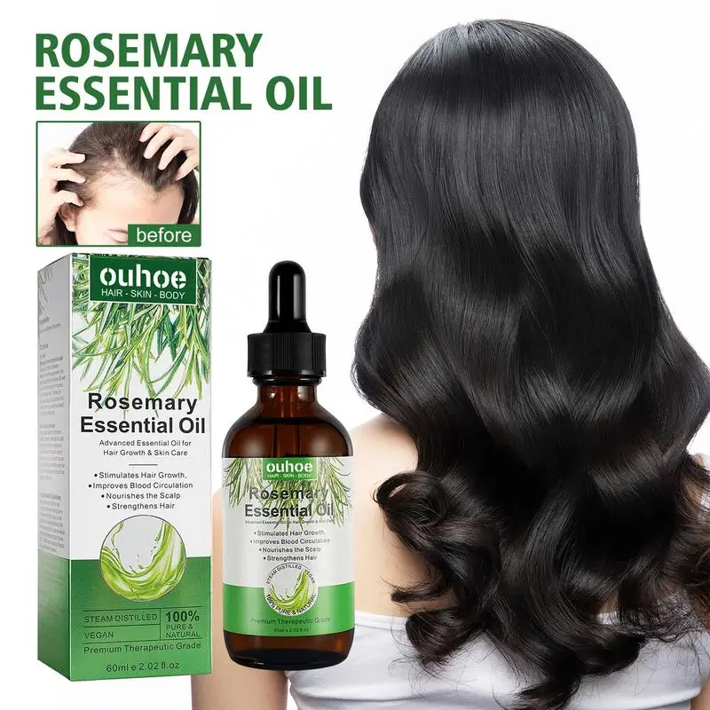 

Rosemary Essential Oil | Dry Hair Care Essence | 2.02 fl. oz Hair Growth Supplement Deep Conditioning Repairing Hair Care Produc