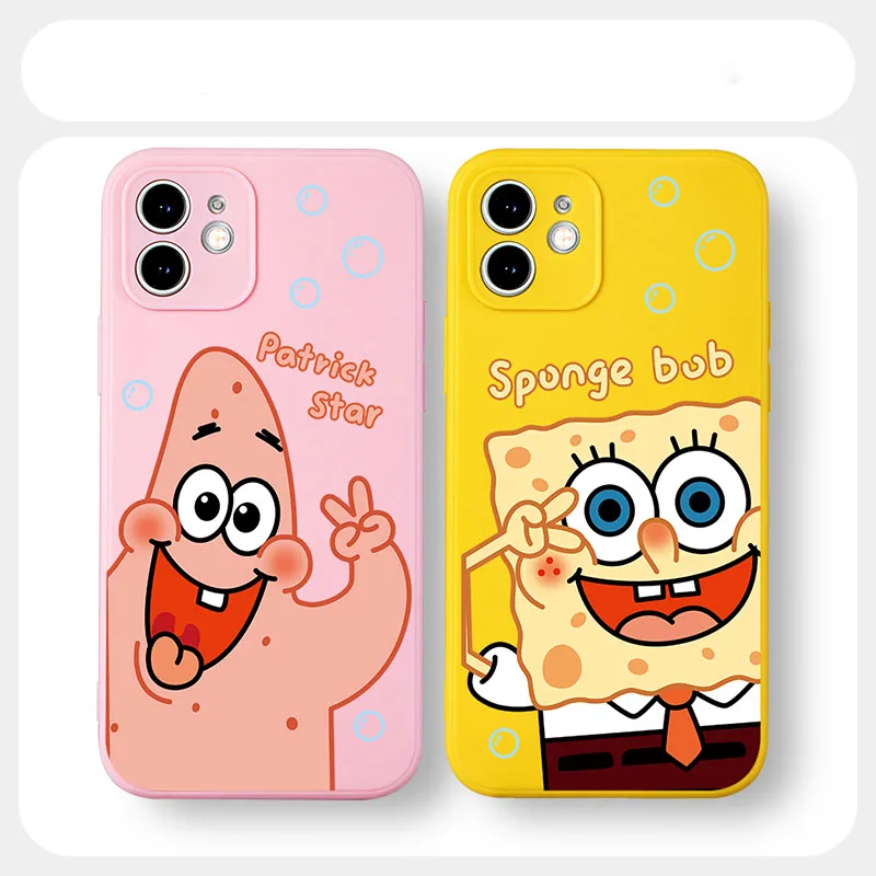 

Spongebob Squarepants Kawaii Couple Iphone13Promax Apple 11 Phone Case 12Patrick Star Cartoon Xs Soft Case Xr Fashion X Women 8P