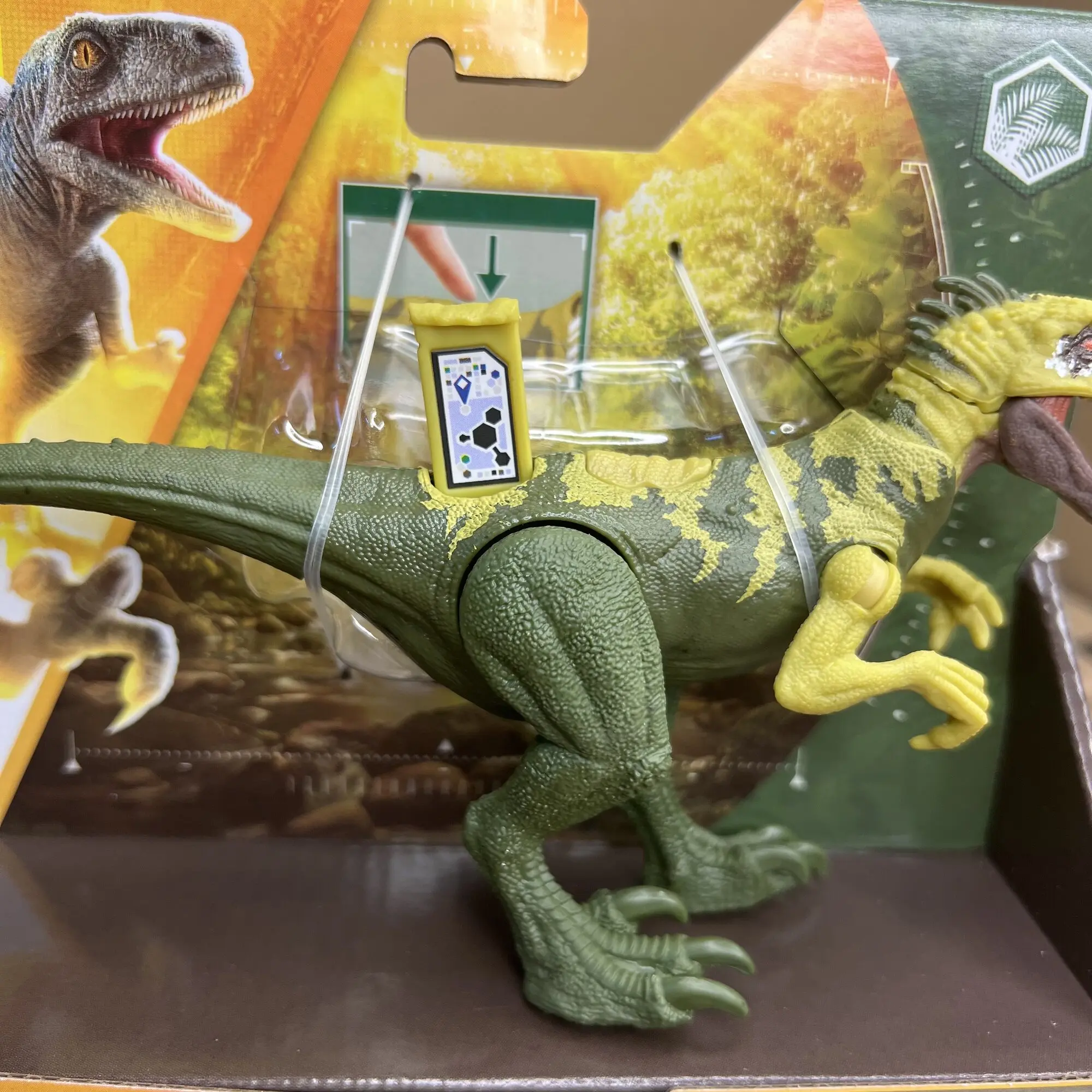 Фото Коллекционная фигурка Mattel Jurassic World Atrociraptor Dinosaur Strike Attack Action Figure Dino Trackers, модель игрушки HLN69, подарок на день рождения №4