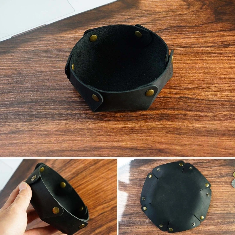 Поднос для прихожей поднос игры в кости кожаный украшений женщин и мужчин D5QD