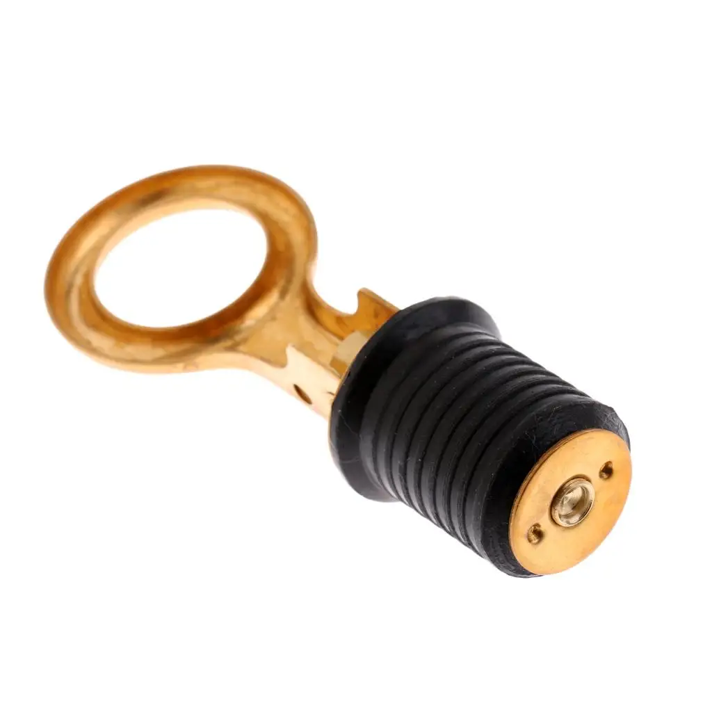 

Marine Boat Made of Brass And Rubber 1 Inch Bailer Plug with Snap Handle