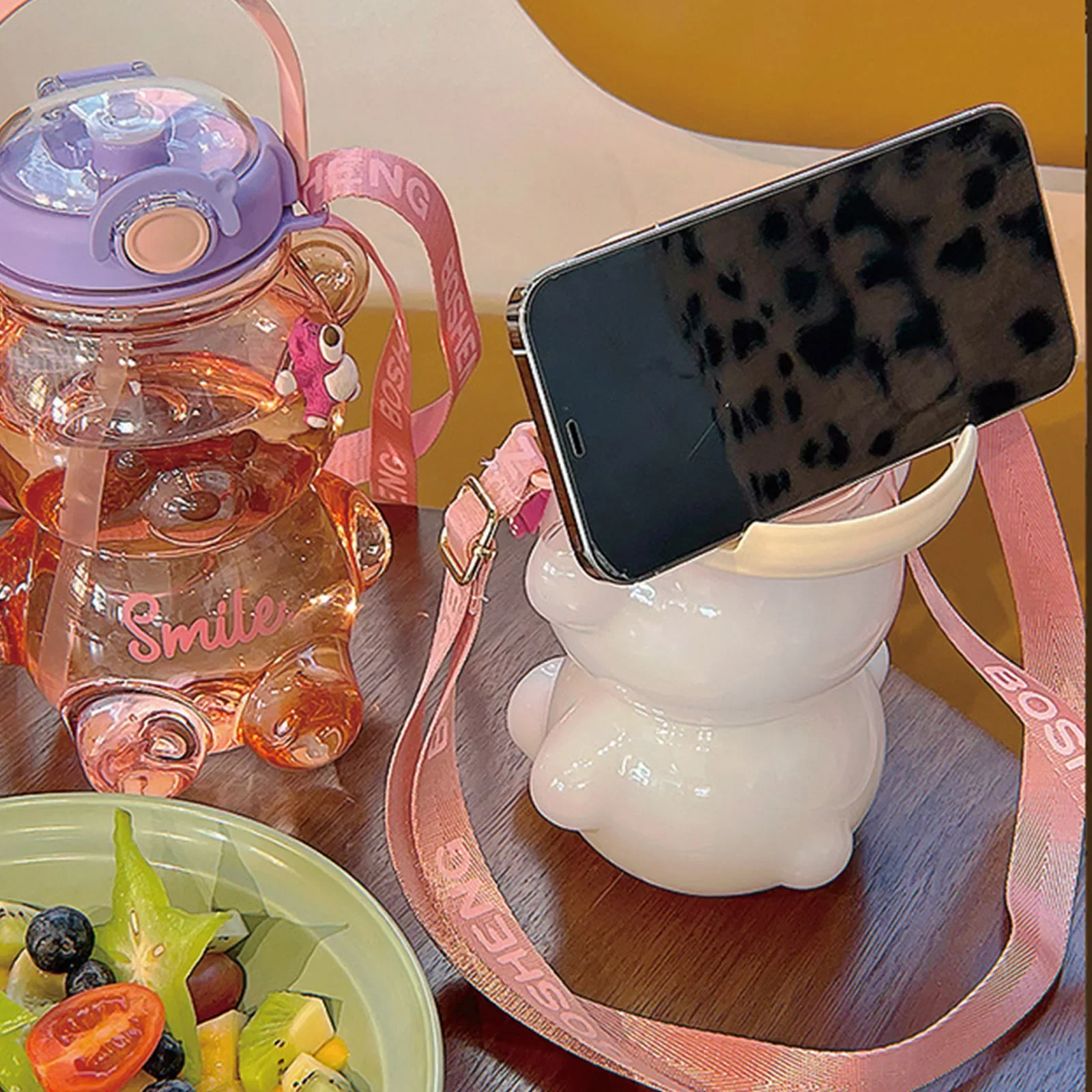 VKTECH медведь чайник большой емкости пластиковая мультяшная бутылка для воды с