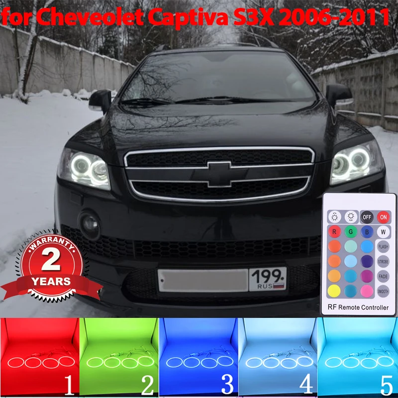 

Multi-colored RGB Remote Control Halo Rings Light LED Angel Eyes Kit For CHEVROLET CAPTIVA S3X 2006-2011 Car-styling Headlight