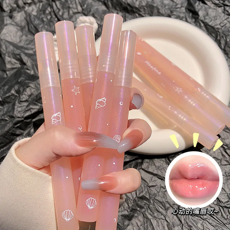 

Mirror Water Lip Gloss Water Glossy Lip Glaze Transparent Lip Oil Lasting Liquid Lipstick Clear Glitter Primer Hydrating Plump