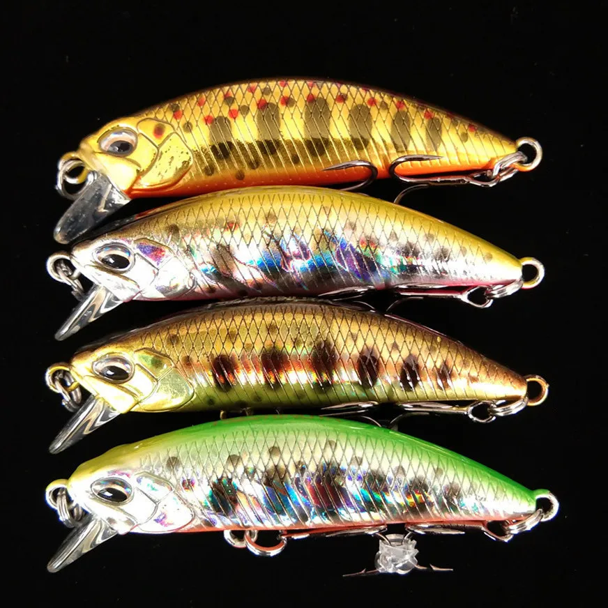 

TSURINOYA 4PCS Sinking Minnow Mini Hard Lure DW63 50mm 5g Artificial Fishing Lure Wobblers Crankbait Trout Bait