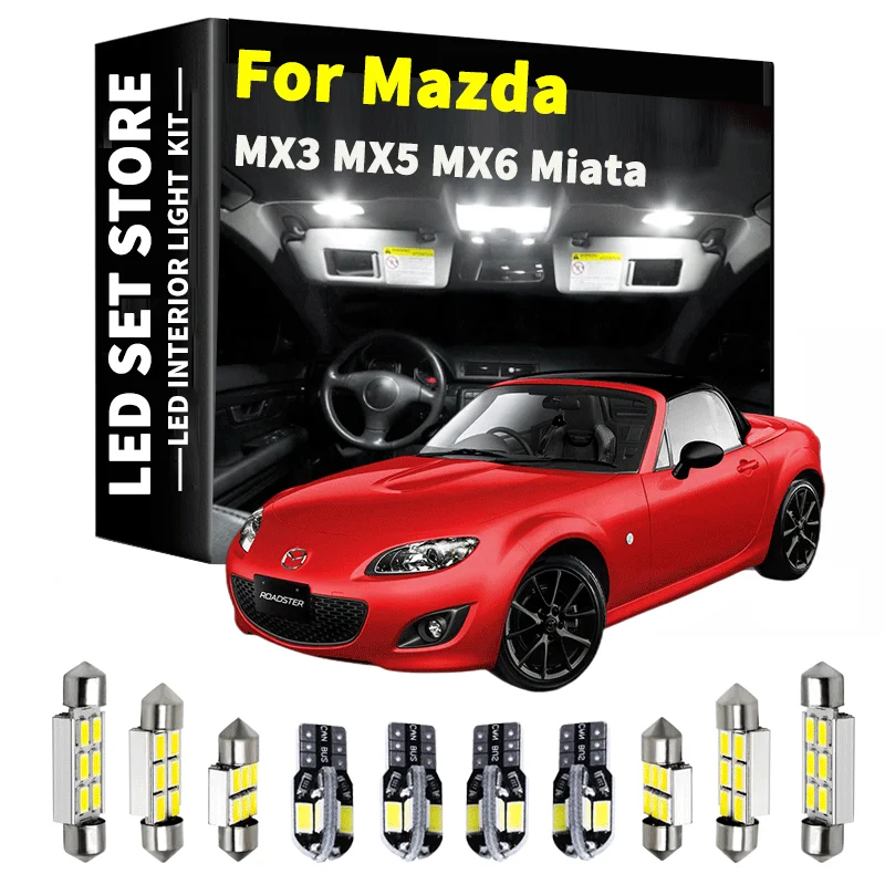 Canbus For Mazda MX3 MX6 Miata MX5 na nb nc nd 1990 1994 1995 1996-2020 accessories ​Vehicle LED Interior Light Kit
