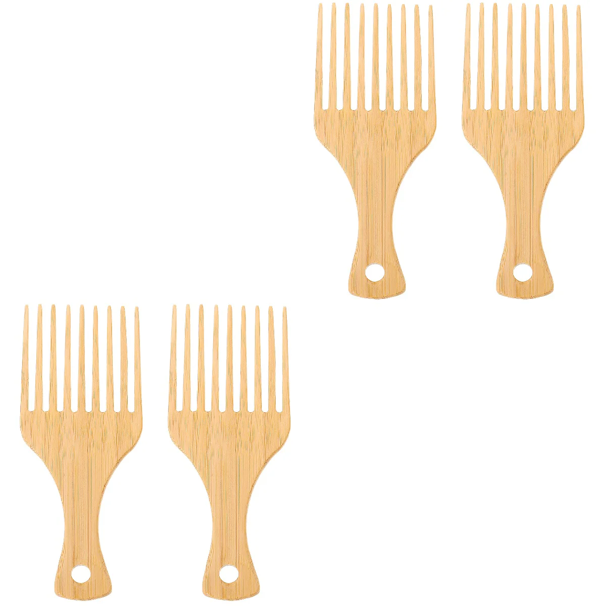 

4 Pcs Styling Comb Hair Pick Combs Male Oil Head Wide-tooth Men Wood Massage Tools Bamboo Hairdressing Man Wooden