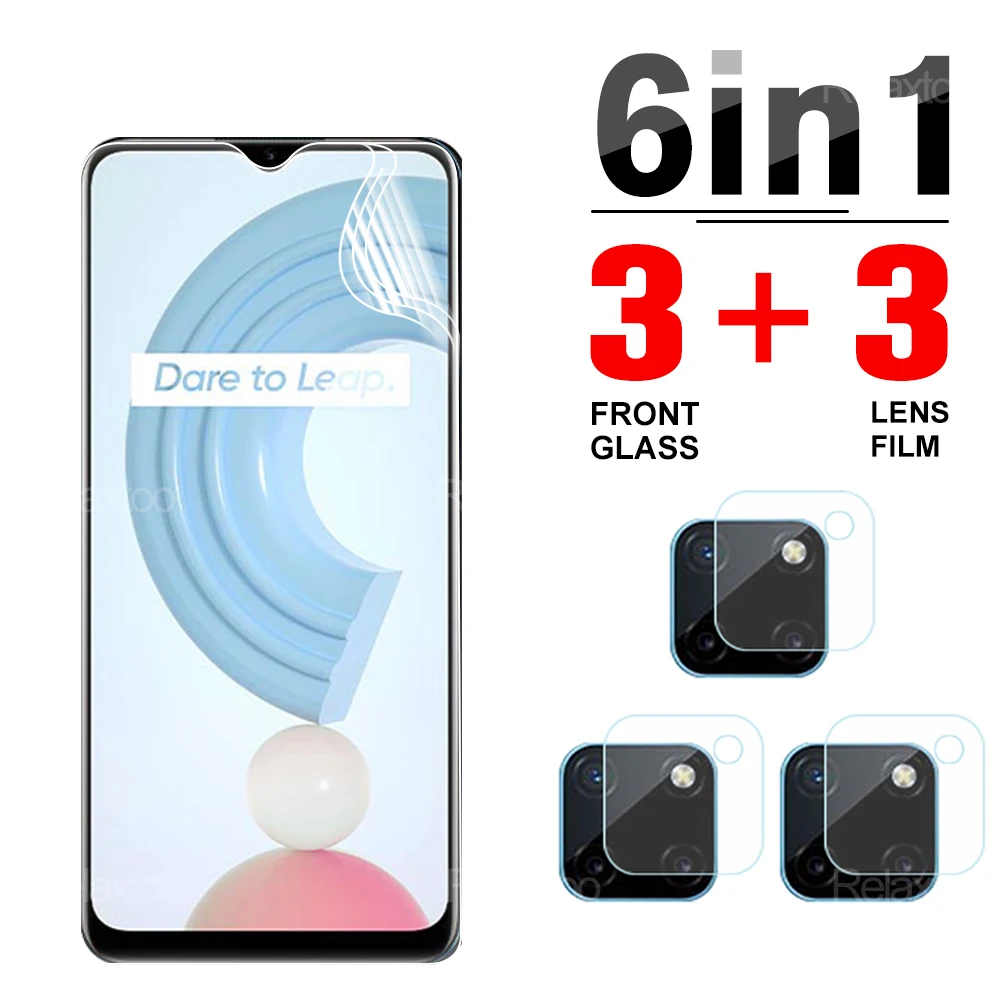 

6in1 Hydrogel film For OPPO realme c21y c25y c21 Screen camera Protector film For OPPO realme C25 c25s Not Glass full Coverage