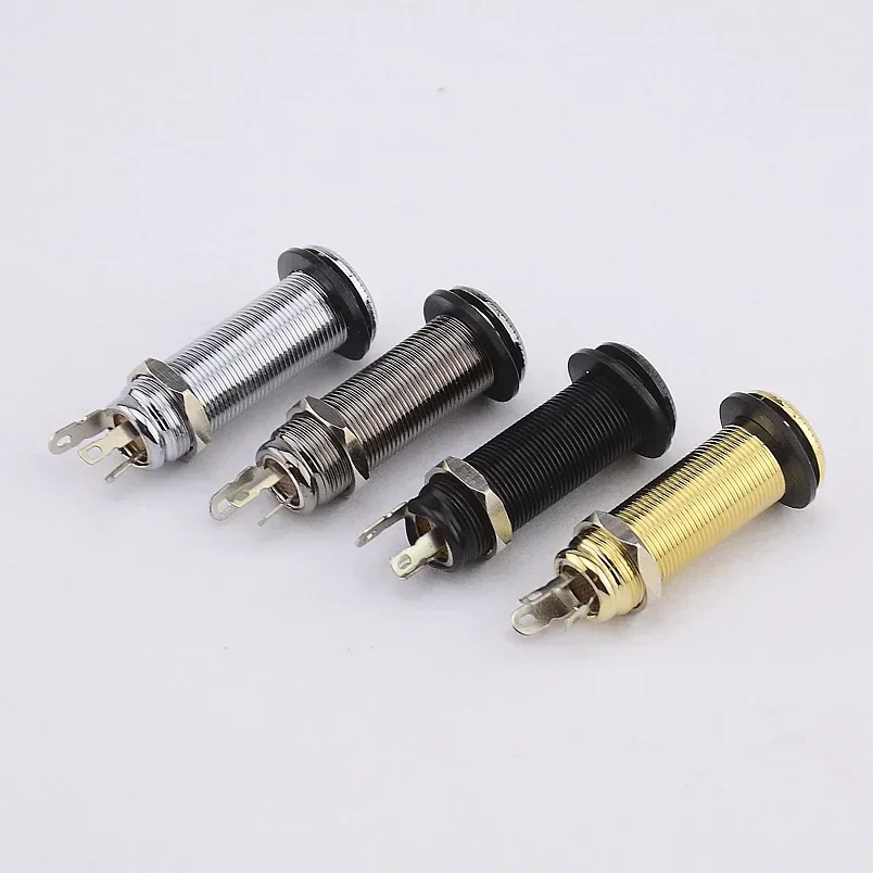1 Piece Stereo Long Threaded Output Jack for Electric Guitar Bass ( #0397 ) 【Made in Korea】