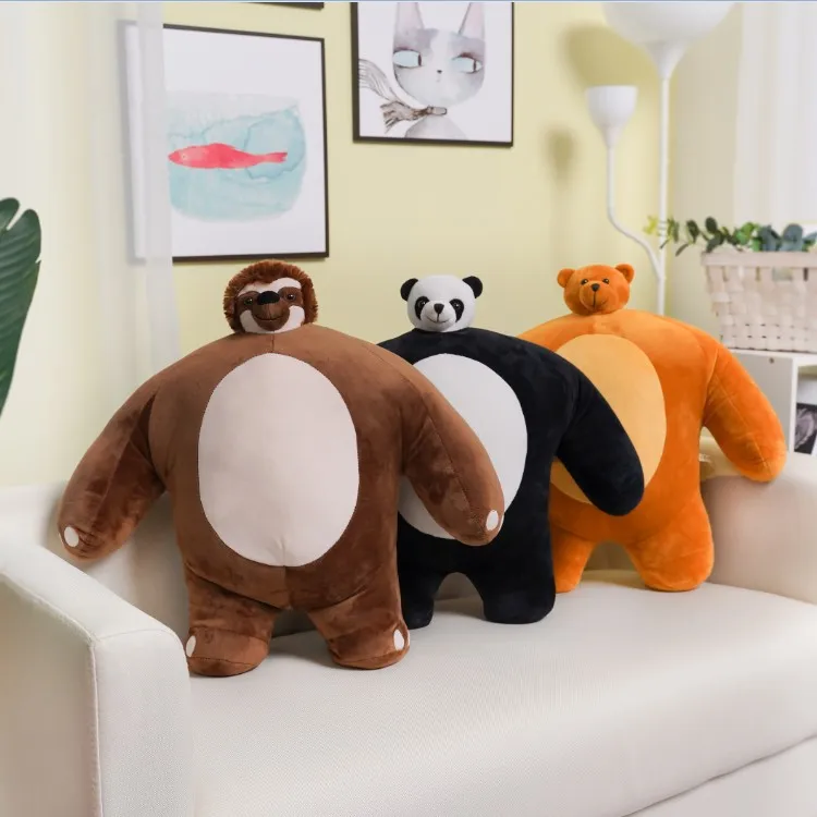 

2022 new 27cm 37cm 47cm Small head doll series plush toy sloth panda pillow Christmas gift
