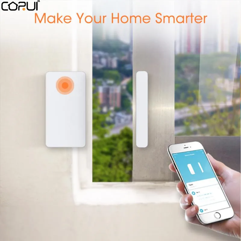

Умный дверной датчик CORUI Tuya ZigBee, магнитный датчик, приложение Smart Life, гаджеты для дома без пульта дистанционного управления