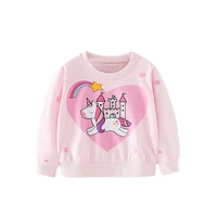 baby girls sweatshirt spring autumn cotton unicorn heart print t shirt for toddler cotton children clothes