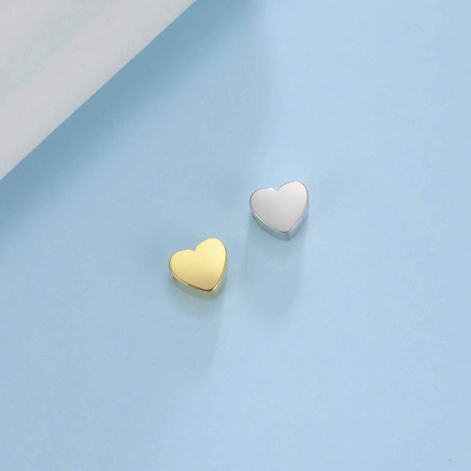 

EUEAVAN 10pcs Tiny Heart Charms Stainless Steel Charms Minimal Pendant Bead Bracelet Necklace Jewelry Making Supplies Wholesale