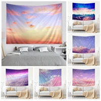 tapestry decor cute heaven pink sky cloud air backdrop beauty bright day wall hanging tapestry room household decor blanket